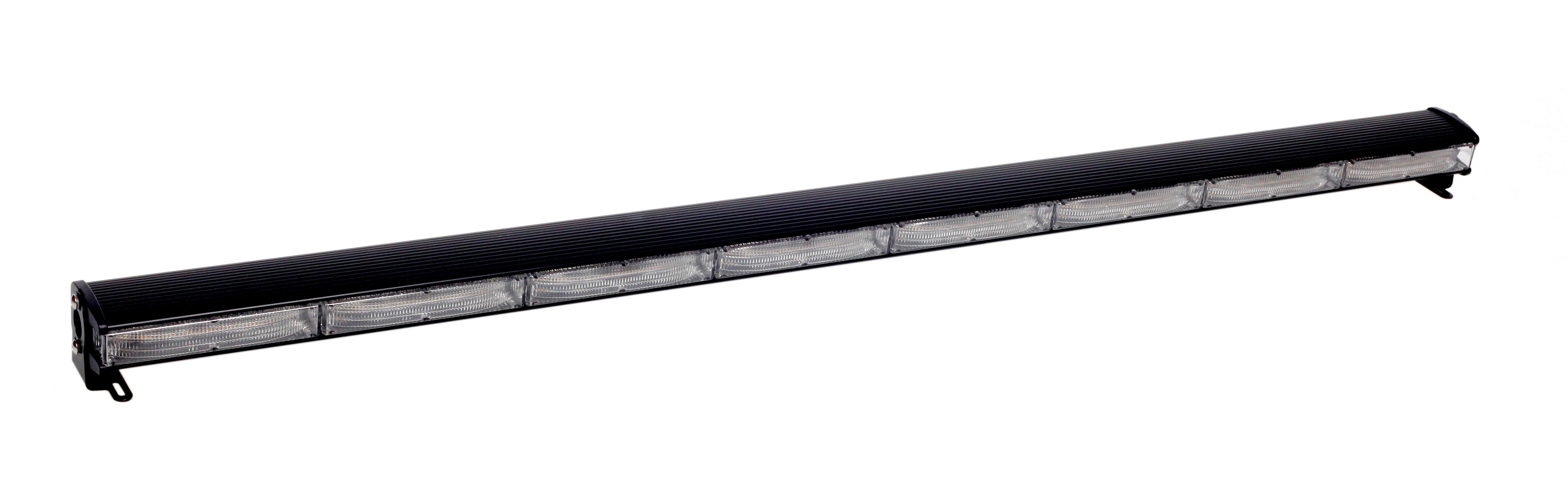 Warnleuchtenleiste „Warning“ mit 8 Leuchten à 9 zweifarbigen LEDs (orange/blau), 1070 mm, 12/24 V